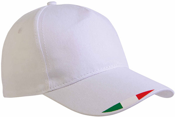 Cappellino Italia con tricolore su visiera