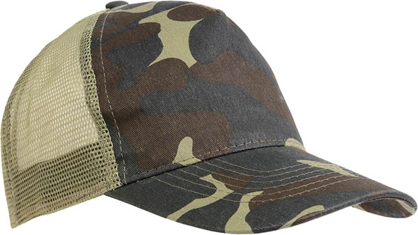 Cappellino mimetico con rete