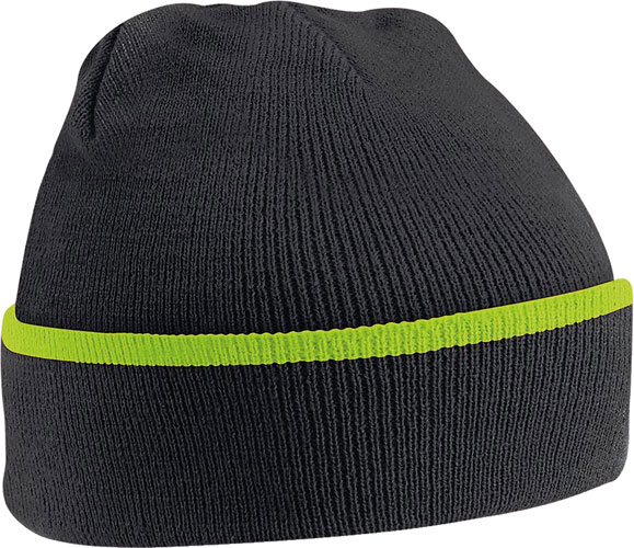 Cuffia bicolore con risvolto Teamwear